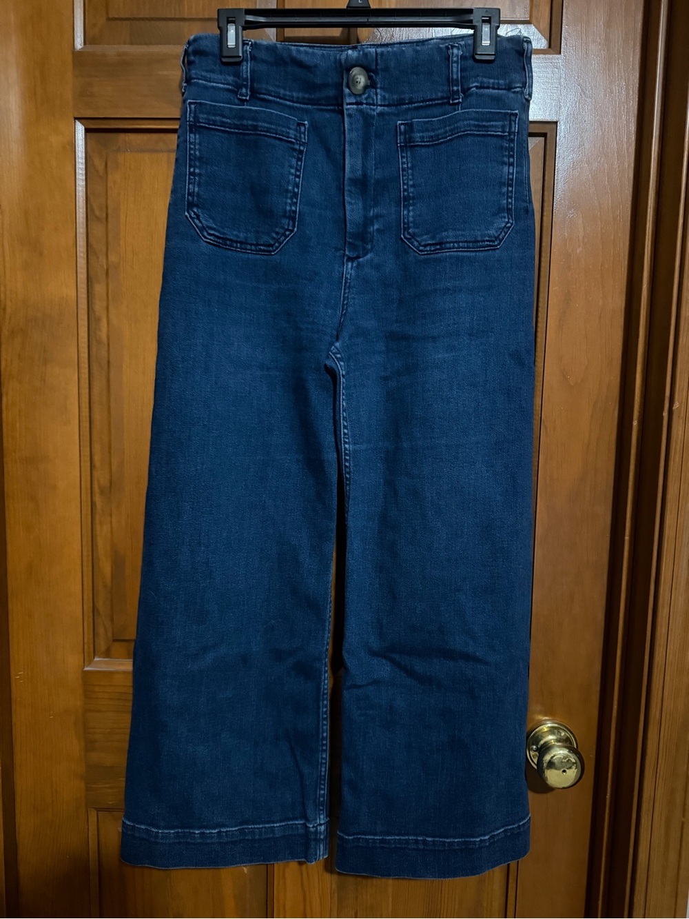 Maeve The Colette High-Rise Cropped Wide-Leg Jeans Size 29 Dark Wash